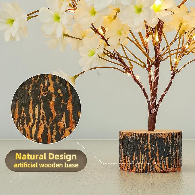 19Inch Cherry Blossom Tree Light, Lighted Artificial Tree - Image 4
