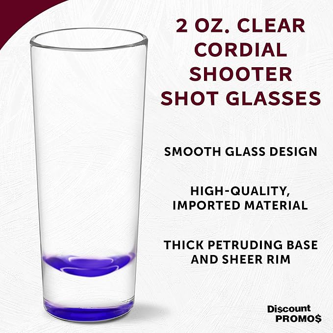 DISCOUNT PROMOS Cordial Shooter Shot Glasses 2 oz. Set of 10, Bulk Pack - Image 3