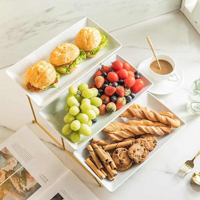 YHOSSEUN Large 3 Tier Serving Tray - Image 5