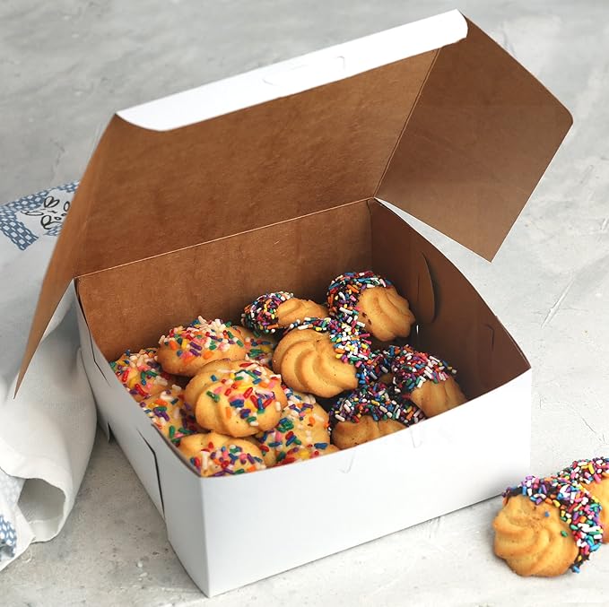MT Products White Cake Boxes 8" x 8" x 3" - Image 8