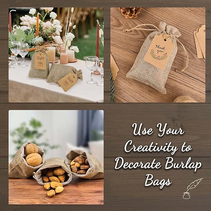 Jutieuo 25pcs Small Burlap Bags - Image 6