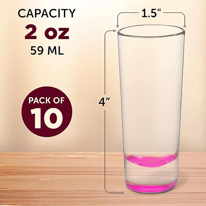 DISCOUNT PROMOS Cordial Shooter Shot Glasses 2 oz. Set of 10, Bulk Pack - Image 5