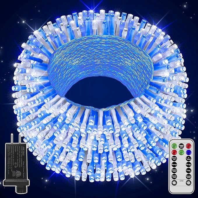 Christmas Lights Outdoor Waterproof, 196FT 600LED String Lights by Ccinny