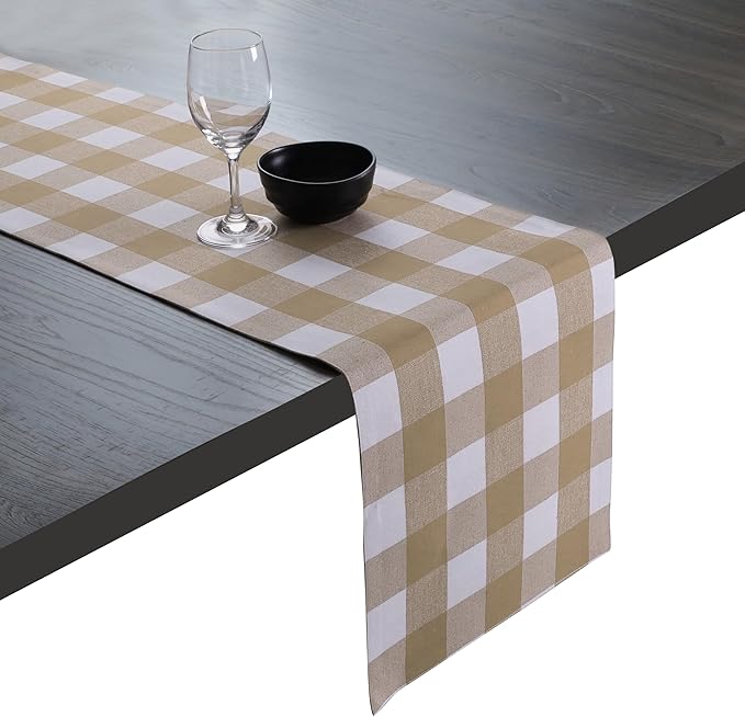 Native Fab Buffalo Check Table Runner 100% Cotton by NativeFab