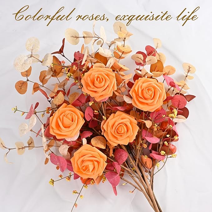 BLEUM CADE 36Pcs Artificial Flowers Fake Roses - Image 6