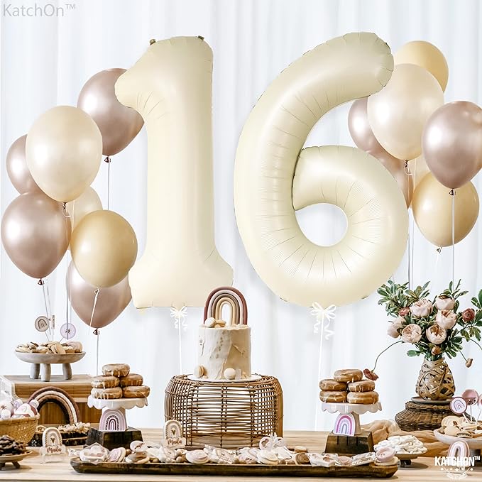 KatchOn, Cream 16 Balloon Numbers - Image 2
