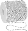100 Feet Silver Christmas Tree Decor, Christmas Tree Garland Beads, Xmas Beads by Arrowom