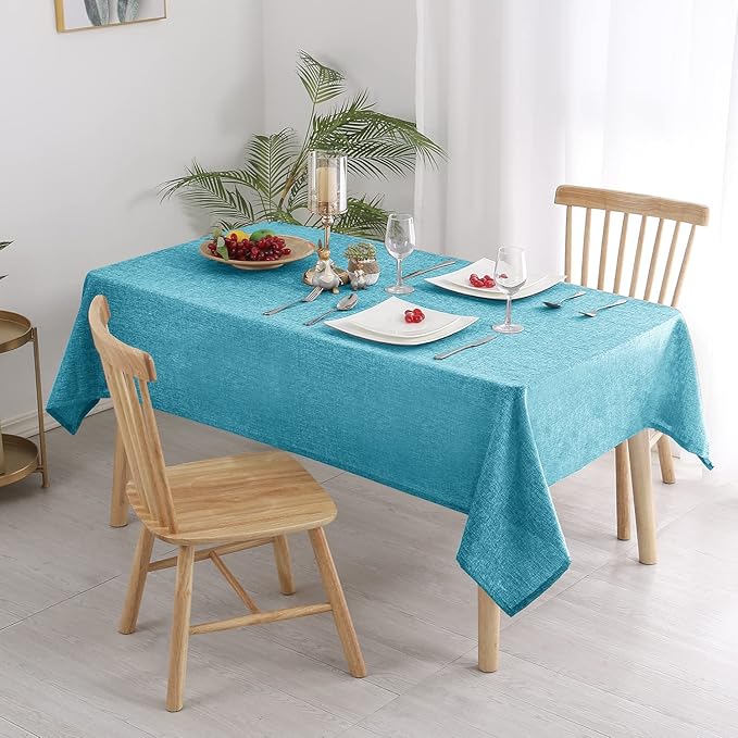 Hiasan 2 Pack Faux Linen Rectangle Tablecloth - Image 2