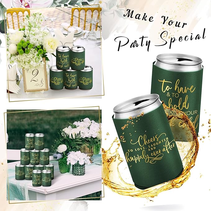 50 Pieces Wedding Can Cooler Bulk Engagement Party Favors - Image 4