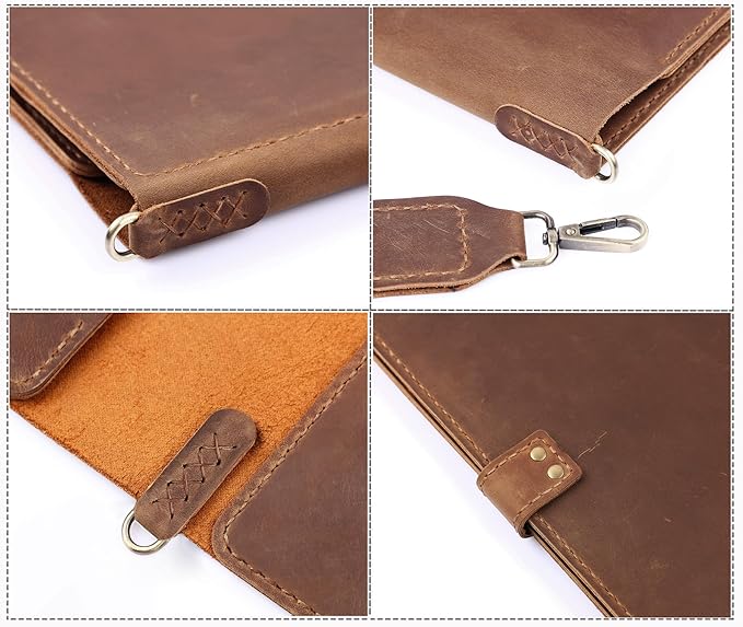 Robrasim Handmade Leather Sketchbook Cover, Artist Sketch Pad Holder - Image 5