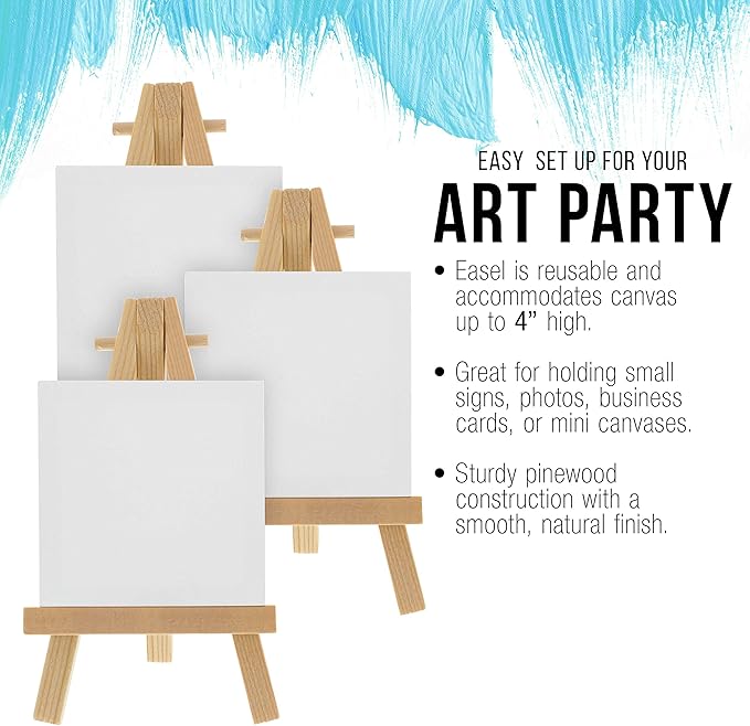 U.S. Art Supply 2" x 2" Stretched Canvas - Image 5