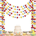 Outus 5 Pieces Colorful Dots Paper Garland Round Glitter Garland Hanging by Outus