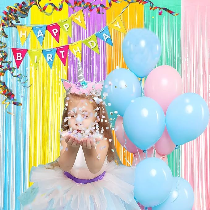 BRAVESHINE Tinsel Foil Fringe Curtains - Image 4