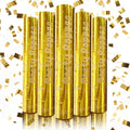 Gold Confetti Cannon Set 12 inch | 5-Pack Party Poppers by Tamsan