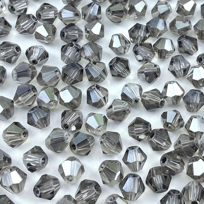 100pcs 8mm Bicone Crystal Glass Beads Loose Spacer Beads Faceted Craft Beads by LIMAOLLY
