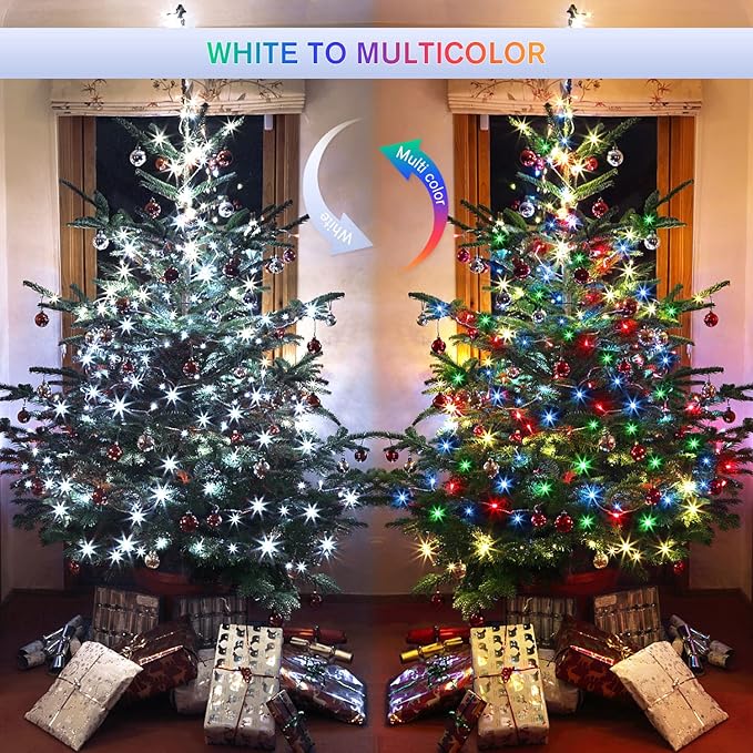 JMEXSUSS 500 LED Color Changing String Lights, 163FT White & Multicolor - Image 2