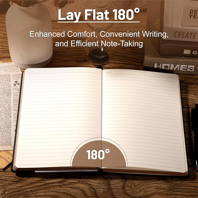 CAGIE Compass Leather Notebook Journal - Image 4