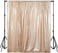 ShiDianYi Sequin Backdrop Curtain 10x10 FT Champagne Sequins Fabric Background by ShiDianYi