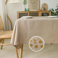 NLMUVW Linen Tablecloth for Square Tables by NLMUVW