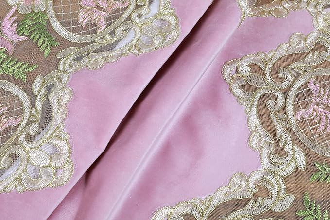 vctops Damask Lace Patchwork Tablecloth Luxury Square Small Table Cover Elegant - Image 5