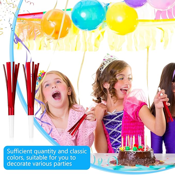 Metallic Fringed Noise Makers, for Noise Makers Party Favors, New Year Party - Image 3