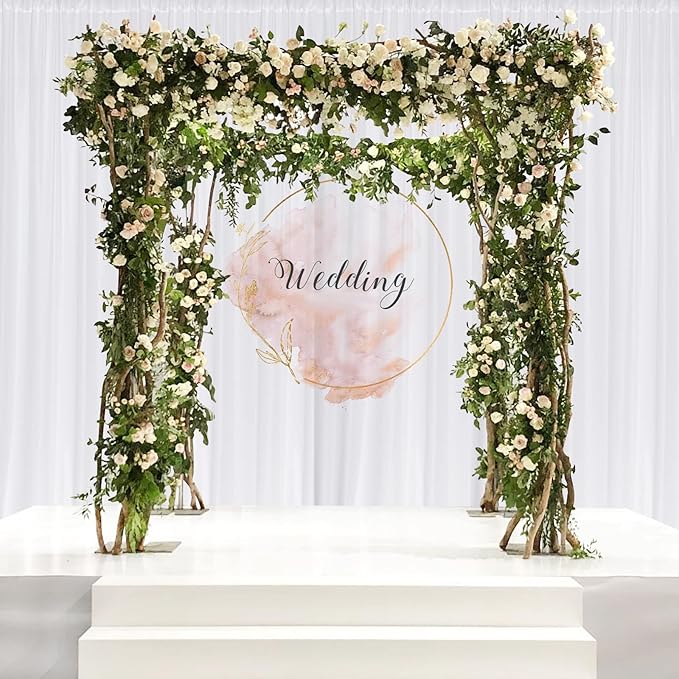 White Backdrop Curtain for Wedding Decor Holiday Party - Image 4