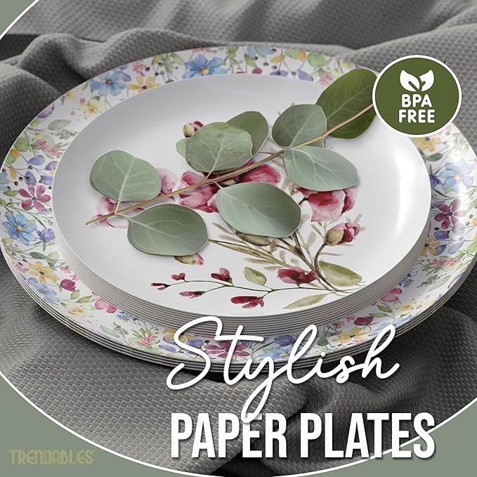 Trendables Heavy Duty Paper Plates Set - Image 7