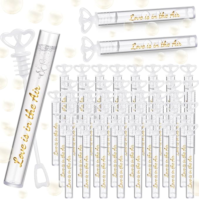 150 Pcs Bubble Wands Bulk for Wedding Party Mini Heart Wand by PullCrease