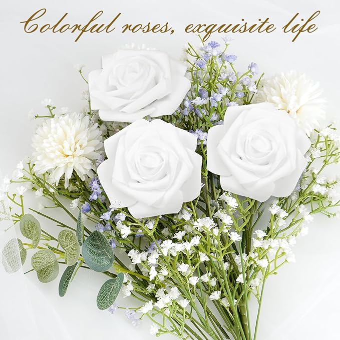 BLEUM CADE 36Pcs Artificial Flowers Fake Roses - Image 6