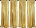 Gold Sequin Backdrop Curtains 4 Panels 2FTx8FT Wedding Photo Backdrop Glitter by HMQIANG