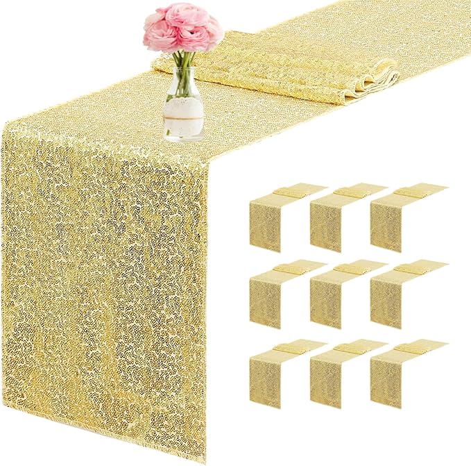 10 Packs 12 x 72 inches Sequin Table Runner by Unknown