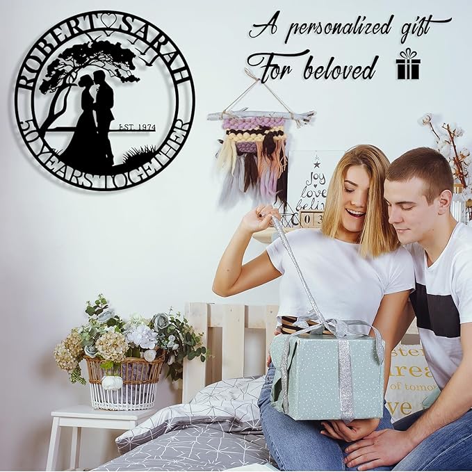 Personalized Tree of Life Metal Sign Wall Art Decor, Custom Wedding Gifts - Image 5
