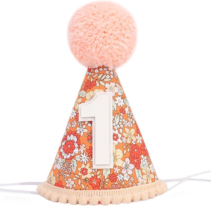 WAUAO Floral 1st Birthday Hat by Unknown