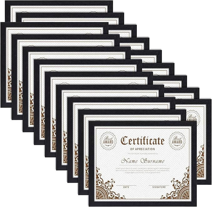 PETAFLOP Bulk Picture Frames 8.5 x 11 Certificate Document Frame Set of 18 by PETAFLOP