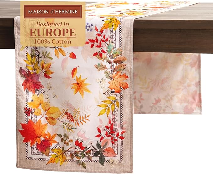 Maison d' Hermine Table Runner 100% Cotton Double Layer Table Runners 108 by MaisondHermine