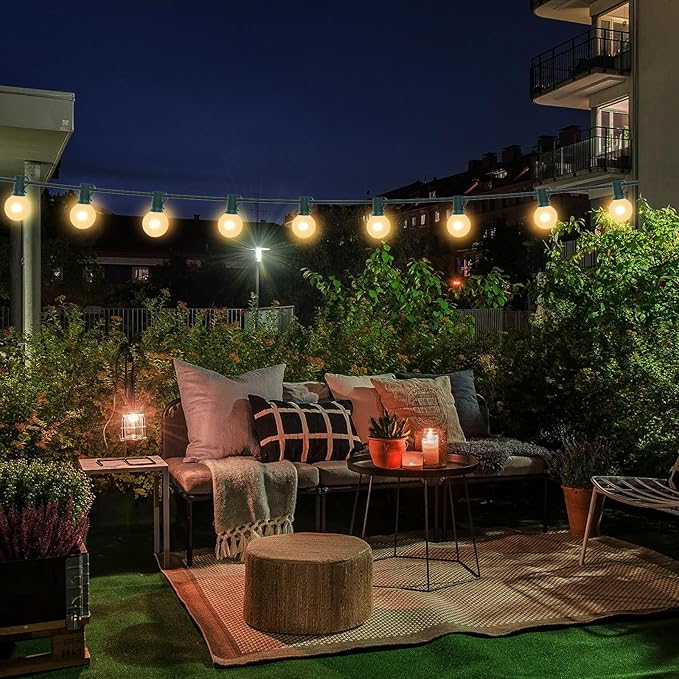 SUNSGNE G40 Round Christmas Lights Outdoor, 25ft Vintage Christmas Globe Lights - Image 5