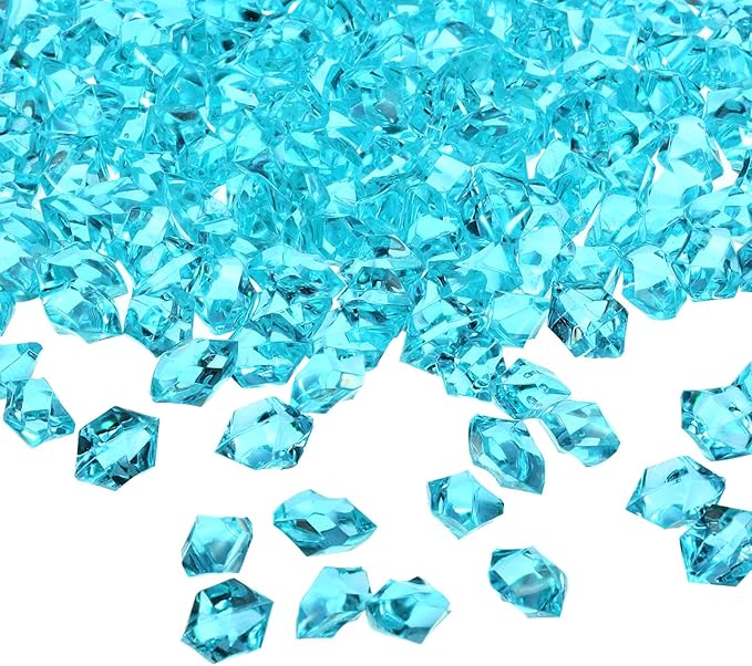 uxcell 1000pcs Fake Ice Rocks, Dazzling Clear Resin Crushed Ice Sparkling Fake by uxcell