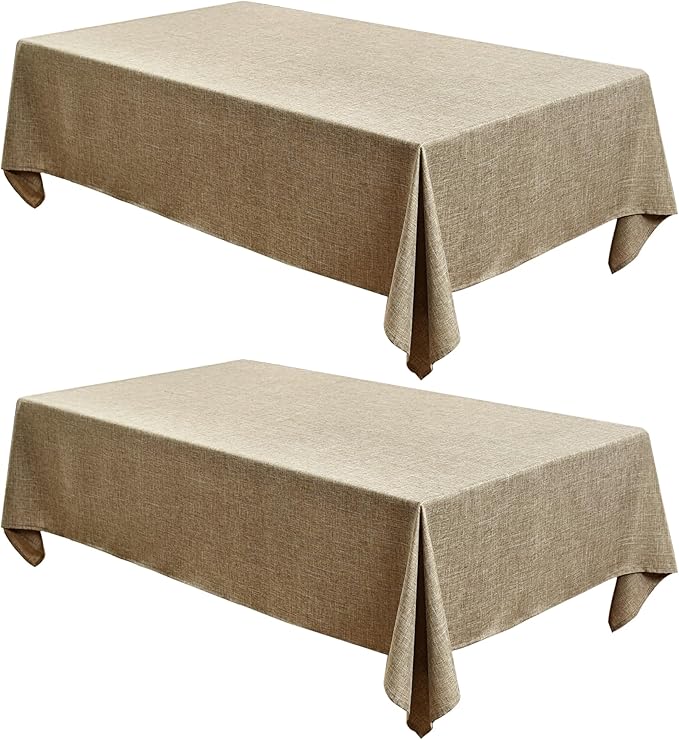 Fitable Faux Linen Table Clothes 60 x 84 Inch by Fitable