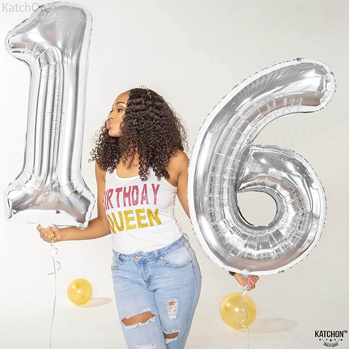KatchOn, 40 Inch | Happy 16th Birthday Balloons, Sweet 16 Party Decorations - Image 6