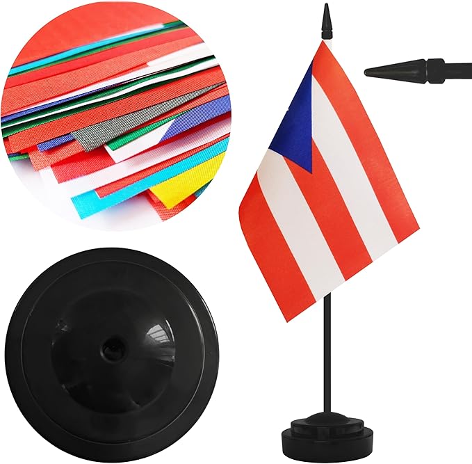 12 Pack Puerto Rico Desk Flags, Puerto Rican Desktop Flag, Small Miniature - Image 5