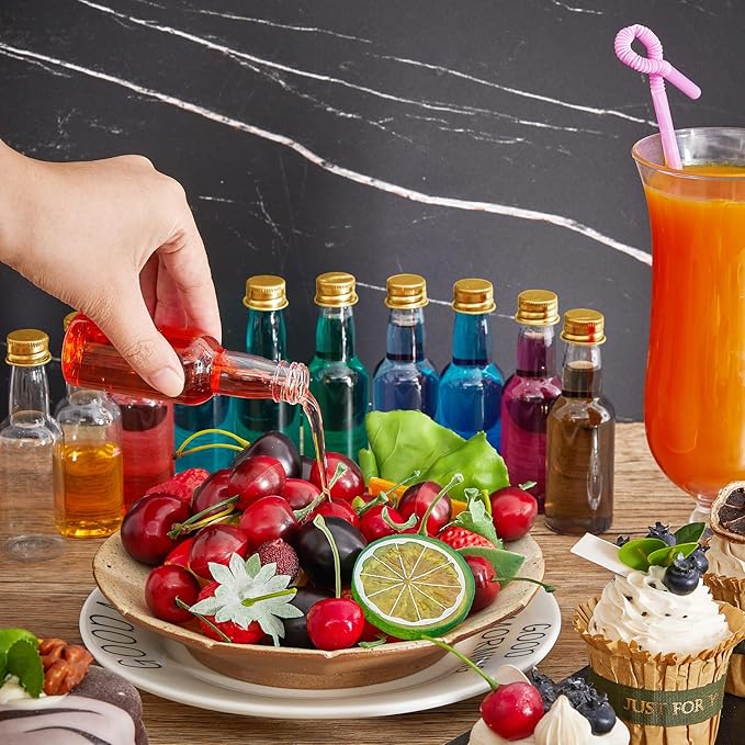 Tessco for you 100 Pcs Mini Liquor Bottles Plastic Mini Salad Dressing Bottle - Image 4
