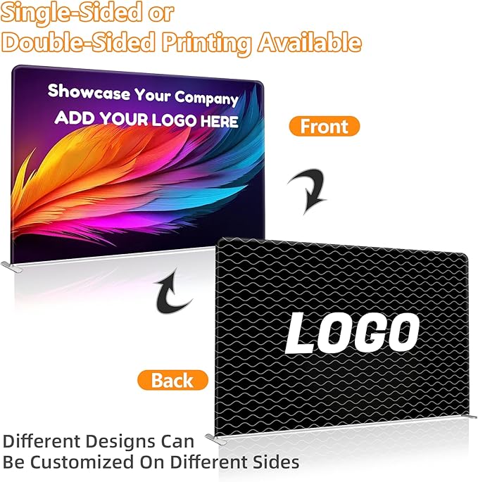 Custom Stand Backdrop with Aluminum Stand, 7.5x7.5ft Commercial Tension Fabric - Image 7
