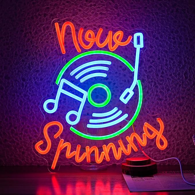 Record Neon Sign Led Music Sign Neon Light by JLEWUINH