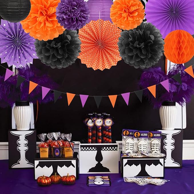 Black Orange Purple Halloween Party-Decorations - Image 5
