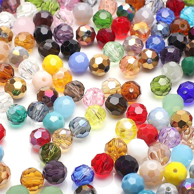 200PCS 6MM Crystal Glass Beads for Jewelry Making Mix Color Rondelle Facted - Image 3
