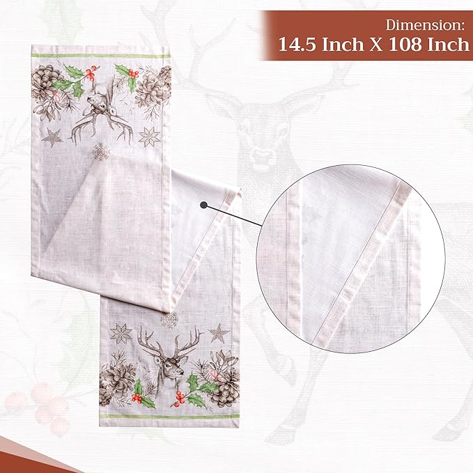 Maison d' Hermine Table Runner 100% Cotton Single Layer Table Runners 108 - Image 4