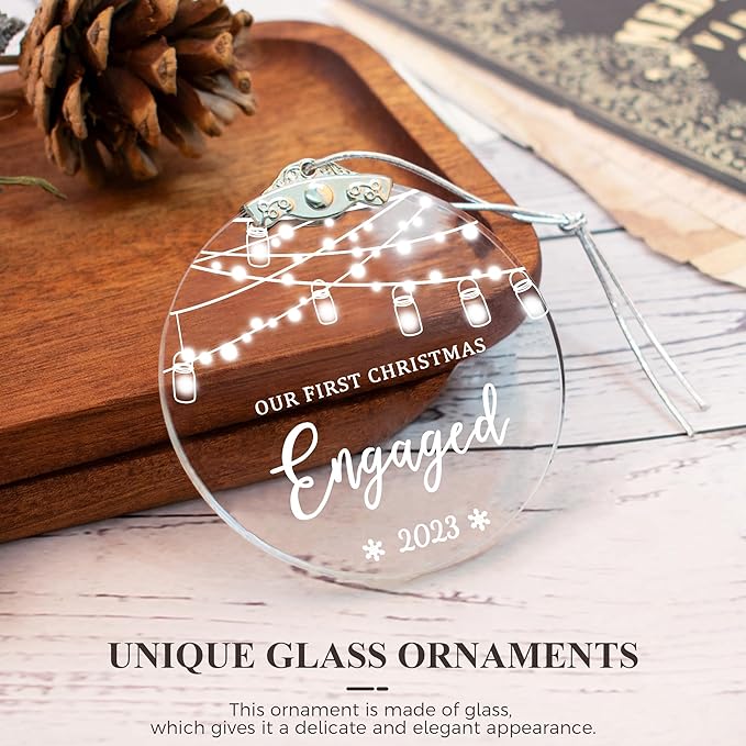Our First Christmas 'Engaged' Ornament - Image 2