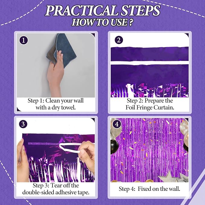 3 Pack Foil Fringe Backdrop - Image 2