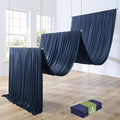 PartyVillage 2 Panels 5ftx30ft Navy Blue Ceiling Drapes by PartyVillage