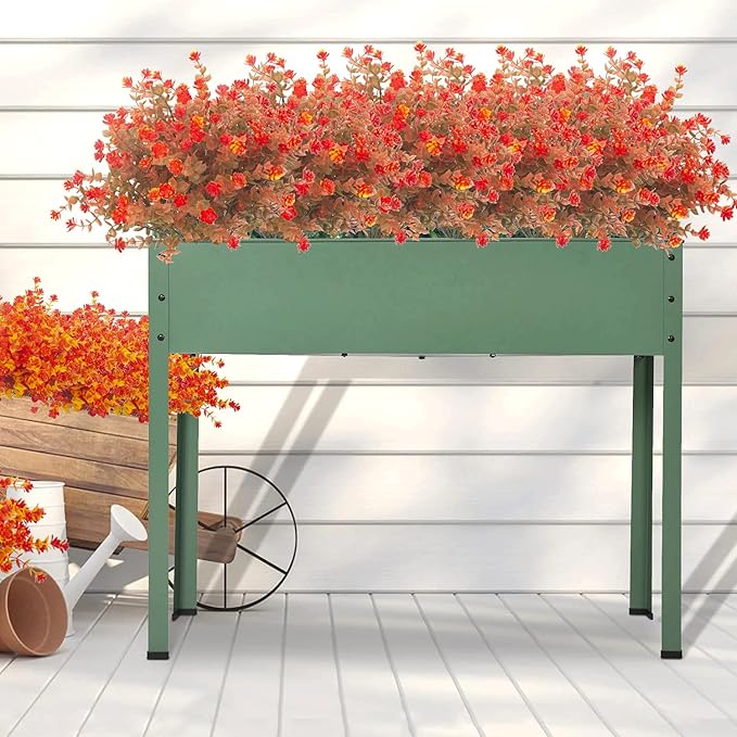 Artificial Fall Flowers, Fake Outdoor UV Resistant Autumn Plants - Image 4